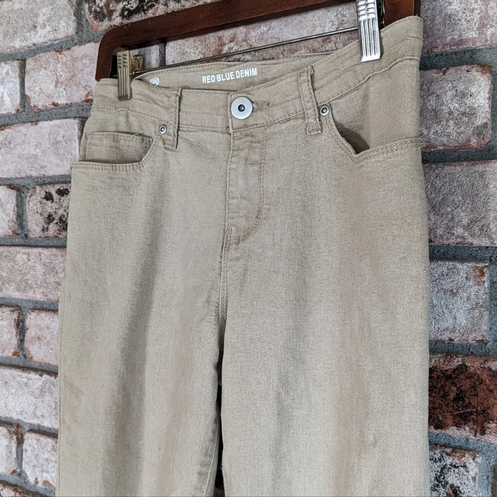 🥾 Red Blue Denim Tan Oatmeal Khaki Skinny Jeans Size 13/14